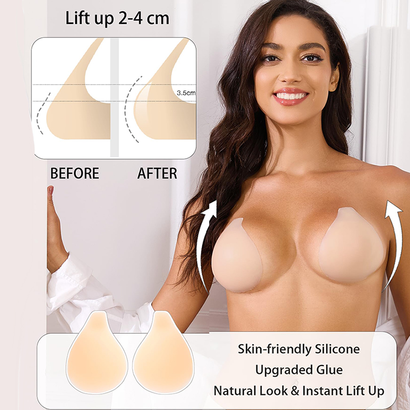 Strapless Bra Adhesive - 1/2 Pasang Bra Lengket Wanita Bra
