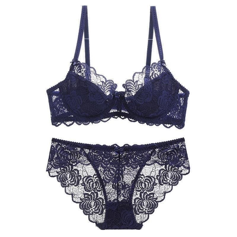 Cotton Bra Everyday - Set Lingerie renda seksi untuk wanita,