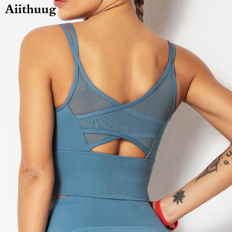 Sports Bra Racerback - Aiithuug Bra Yoga Kemeja Kebugaran Atasan