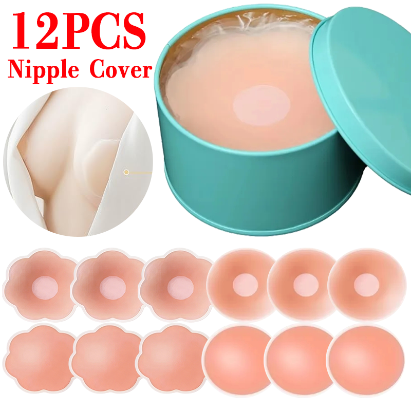 Push Up Bra Silicone - 6/12PCS Perekat Dada Tak Terlihat, Stiker