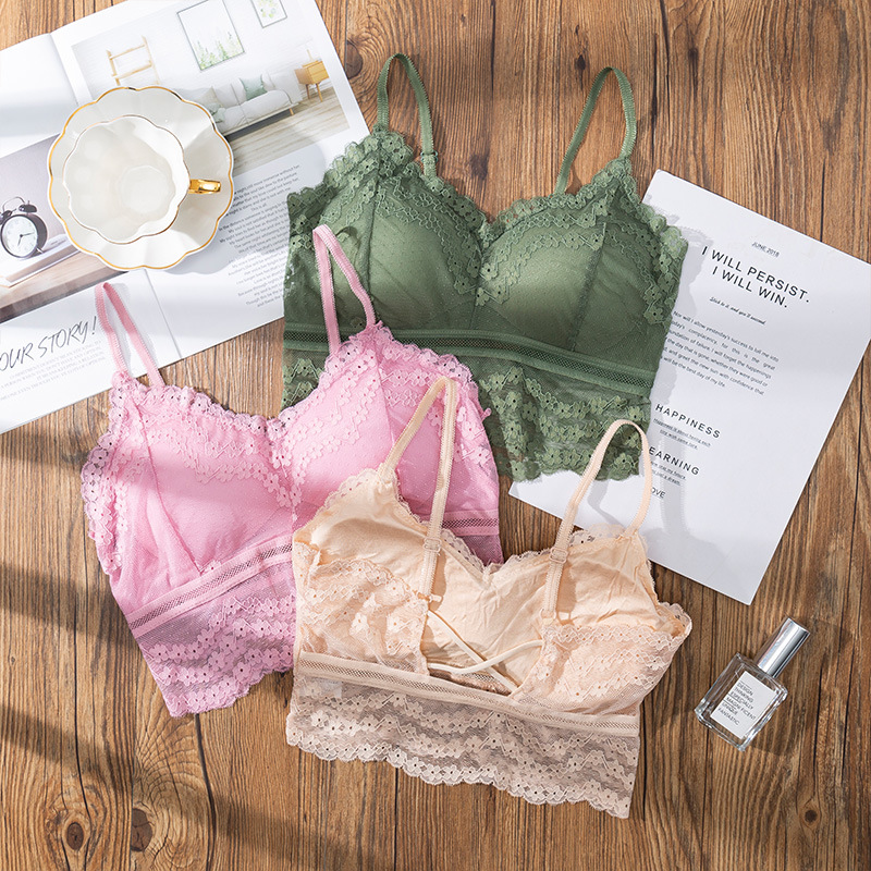 Sheer Bra Lace - Bra renda seksi 3D olahraga, Bra