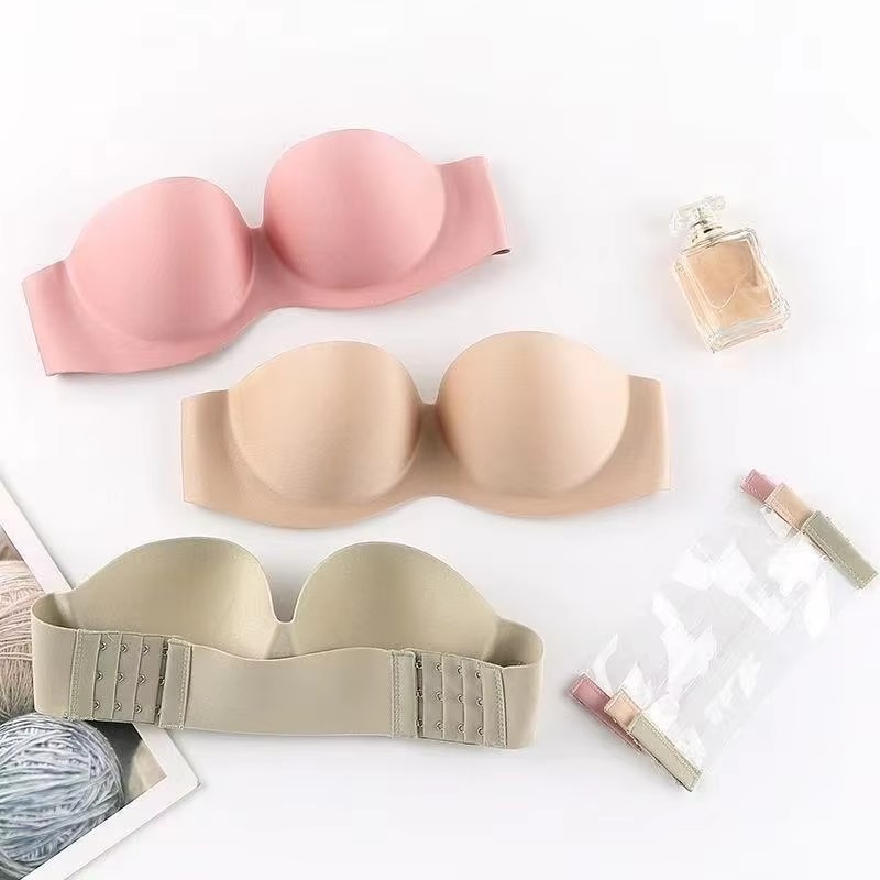 Full Coverage Bra - Bralette Wanita Seksi Tanpa Tali, Push-Up,
