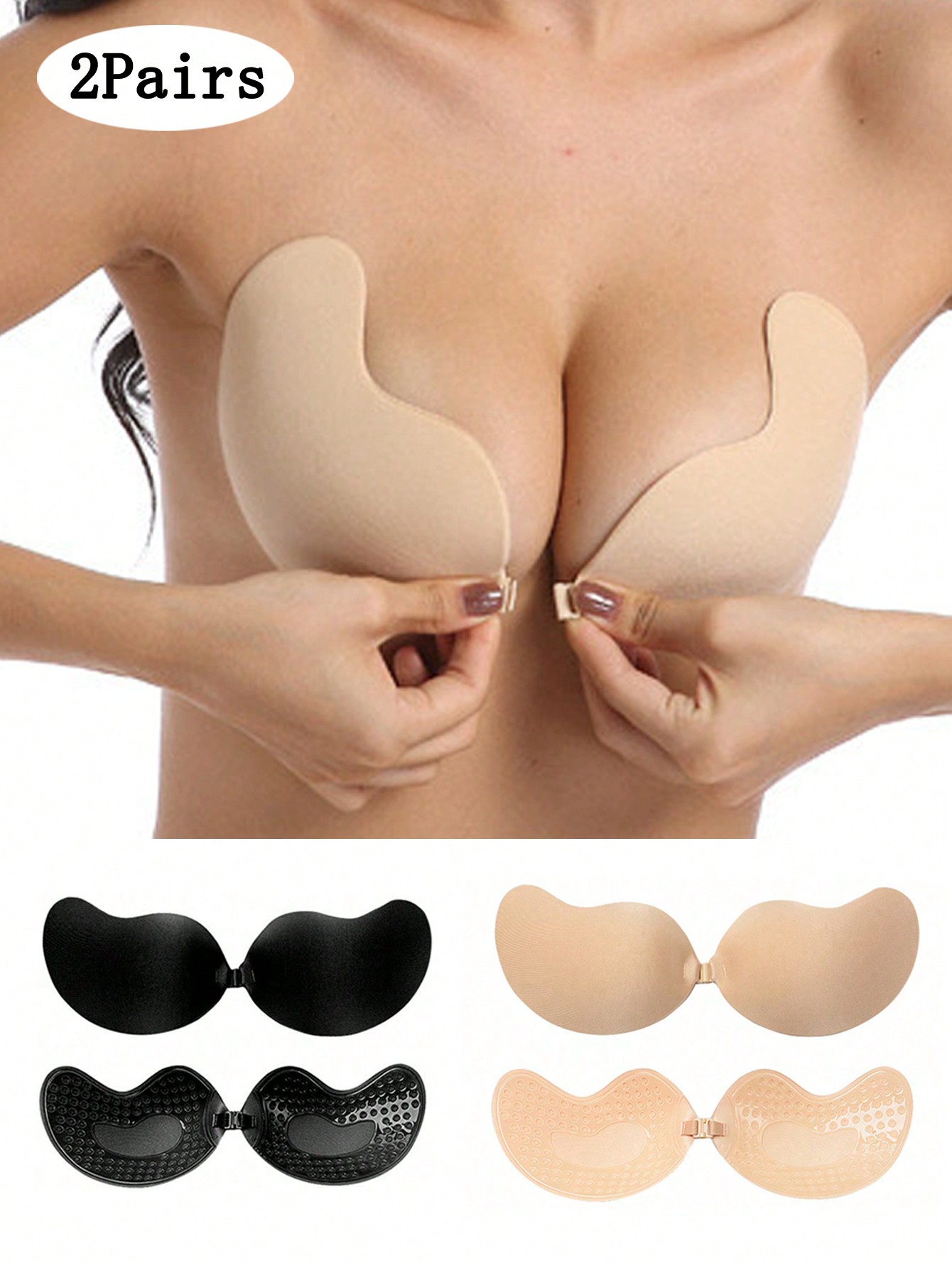 Strapless Bra Adhesive - 2 Paket Bantalan Push-Up Tanpa Tali