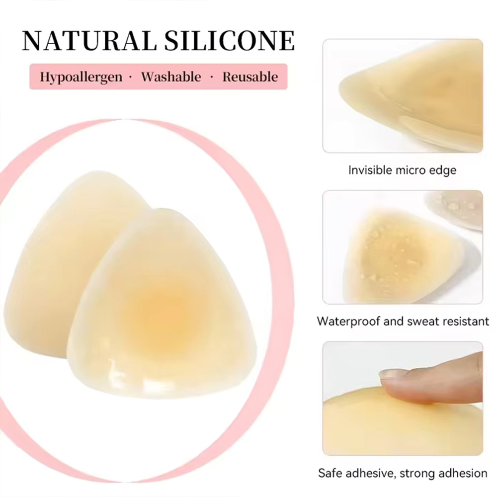 Penutup Puting Segitiga Siliko - Backless Bra Sticky ulasan dan harga