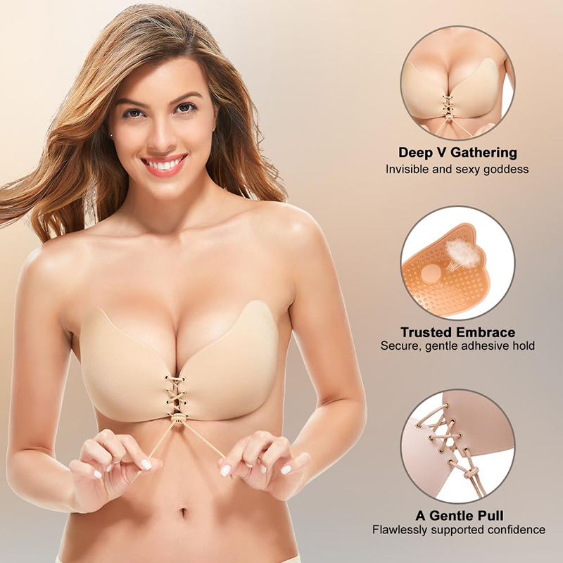 1/2 Pasang Bra Tanpa Tali Pung - Strapless Bra Adhesive ulasan dan harga
