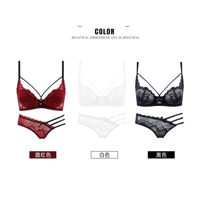 Set Bra Setengah Cup Renda Ele - Demi Bra Balconette ulasan dan harga