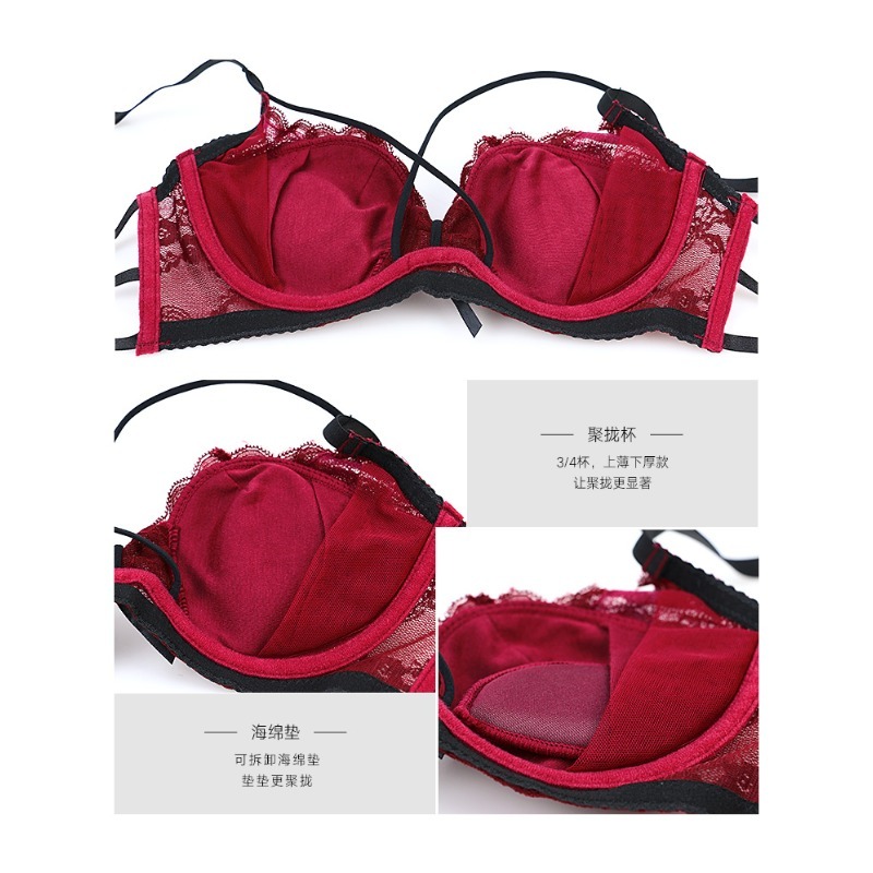 Set Bra Setengah Cup Renda Ele - Demi Bra Balconette ulasan dan harga