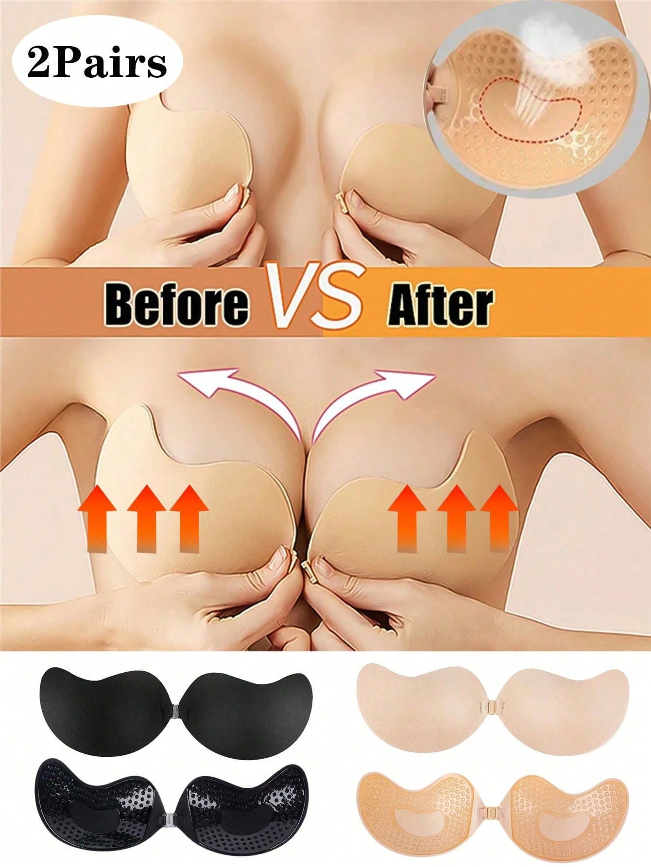 2 Paket Bantalan Push-Up Tanpa - Strapless Bra Adhesive ulasan dan harga